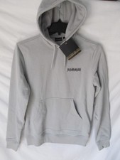 NWT Mens NAPAPIJRI Gray Cotton Blend Hoodie P...