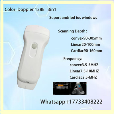 128E Wireless Ultrasound Color Doppler 3 in 1 Convex Linear Phased Array Probe