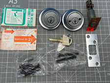 EMHART-CORBIN-RUSSWIN VINTAGE DOUBLE SIDE DEADBOLT SECURITY LOCK WITH 2 KEYS