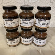 DeLallo Instant Espresso Powder, 1.94 Oz. Jar, Baking, Coffee Drinks,  (6-Pack)