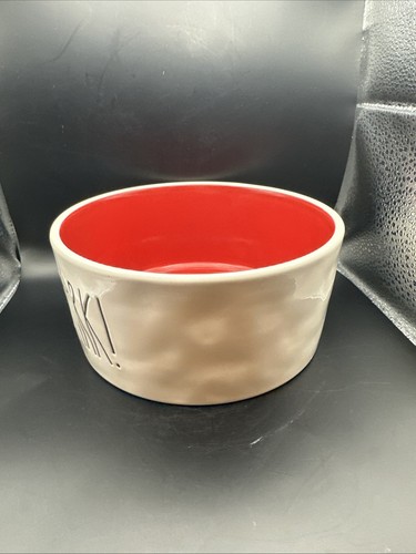 Rae Dunn~ "Live Love Bark" Red Center Dog Food Bowl - Picture 4 of 5
