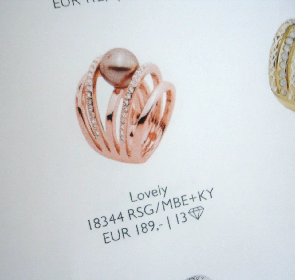 Pierre Lang  Ring LOVELY  RSG Zirkonia Perle Gr. VI ( 17 mm)  NEUWERTIG OVP - Bild 4 von 4