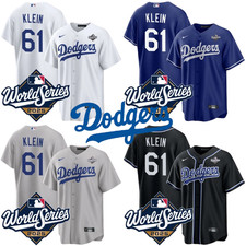  61 Will Klein 2025 World Series White/Blue/Gray/Black Men's Stitched Jersey