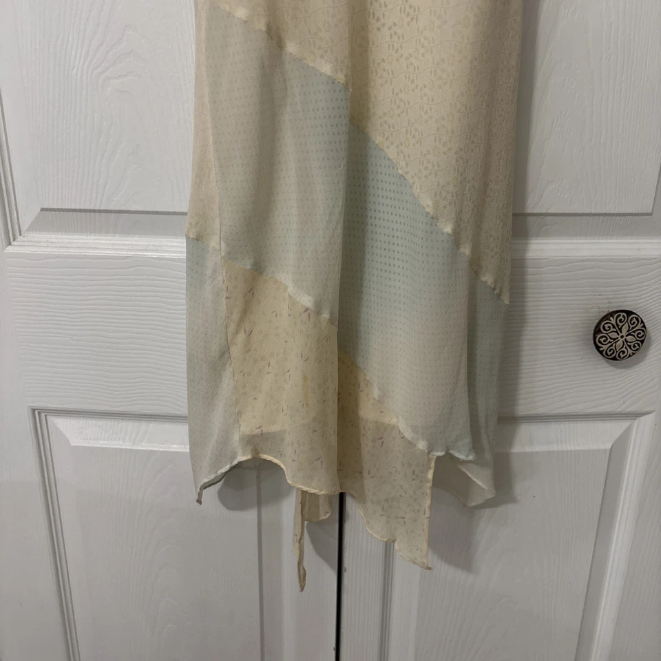 Vestido slip vintage Y2K Express seda mídia mista tamanho 1/2 Fairycore caprichoso - Imagem 3 de 4