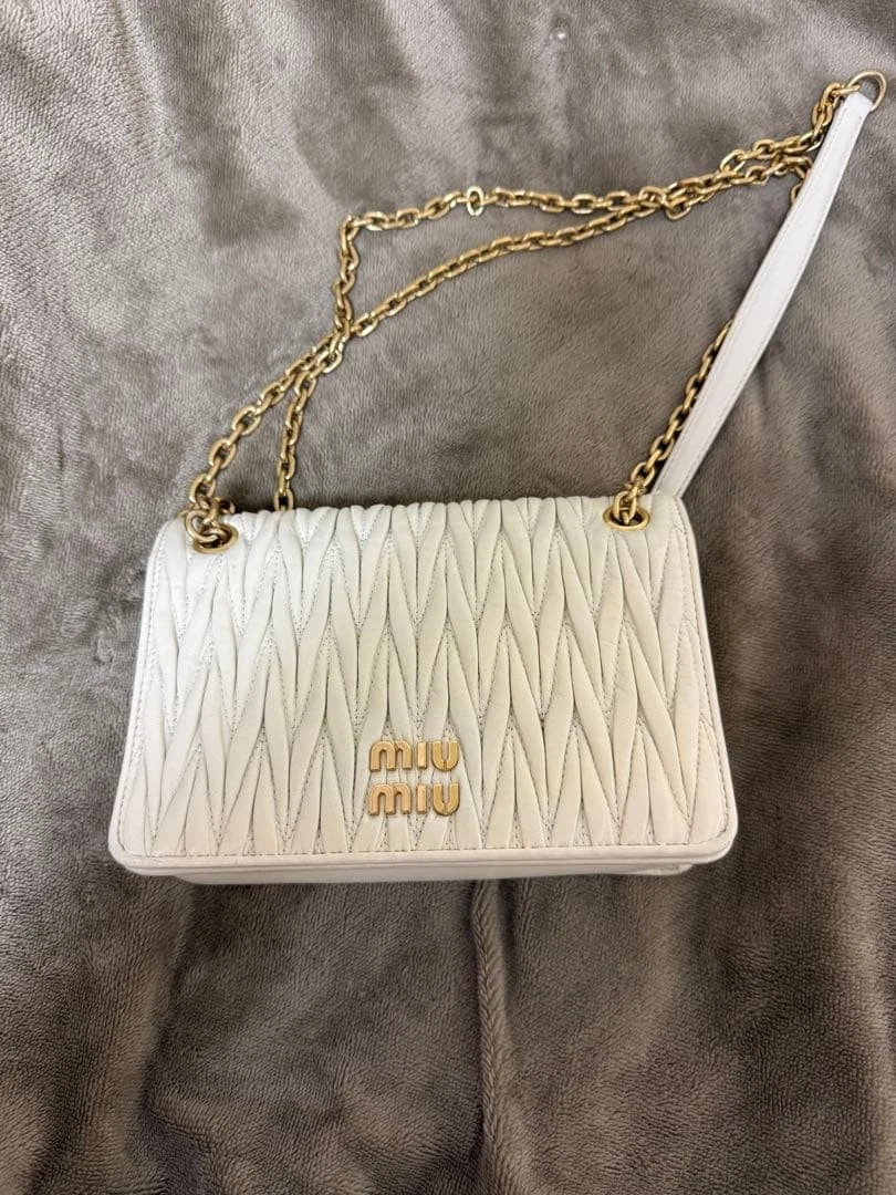 White Leather Exterior Miu Miu Bags & Handbags for Women for sale