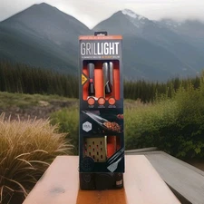 GRILL LIGHT Premium Stainless Steel 2-Piece BBQ Tool Set with Built-In LED Light