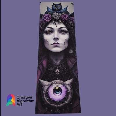 Oracle of the Violet Eye Bookmark   Gothic Fantasy Art ️ 