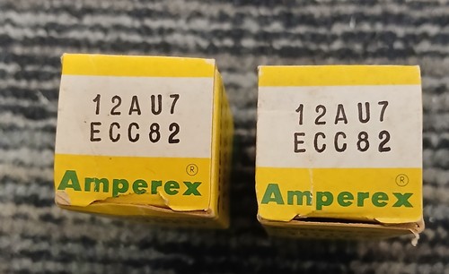 Amperex 12AU7 Pair Made in Holland (ECC82)