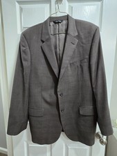 Jos A Bank Signature Blazer L46 100 Wool Grey Stripe