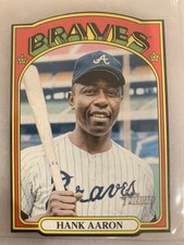 Topps 2021 Heritage Hank Aaron Braves 1972 Die-Cuts Insert #72DC-20