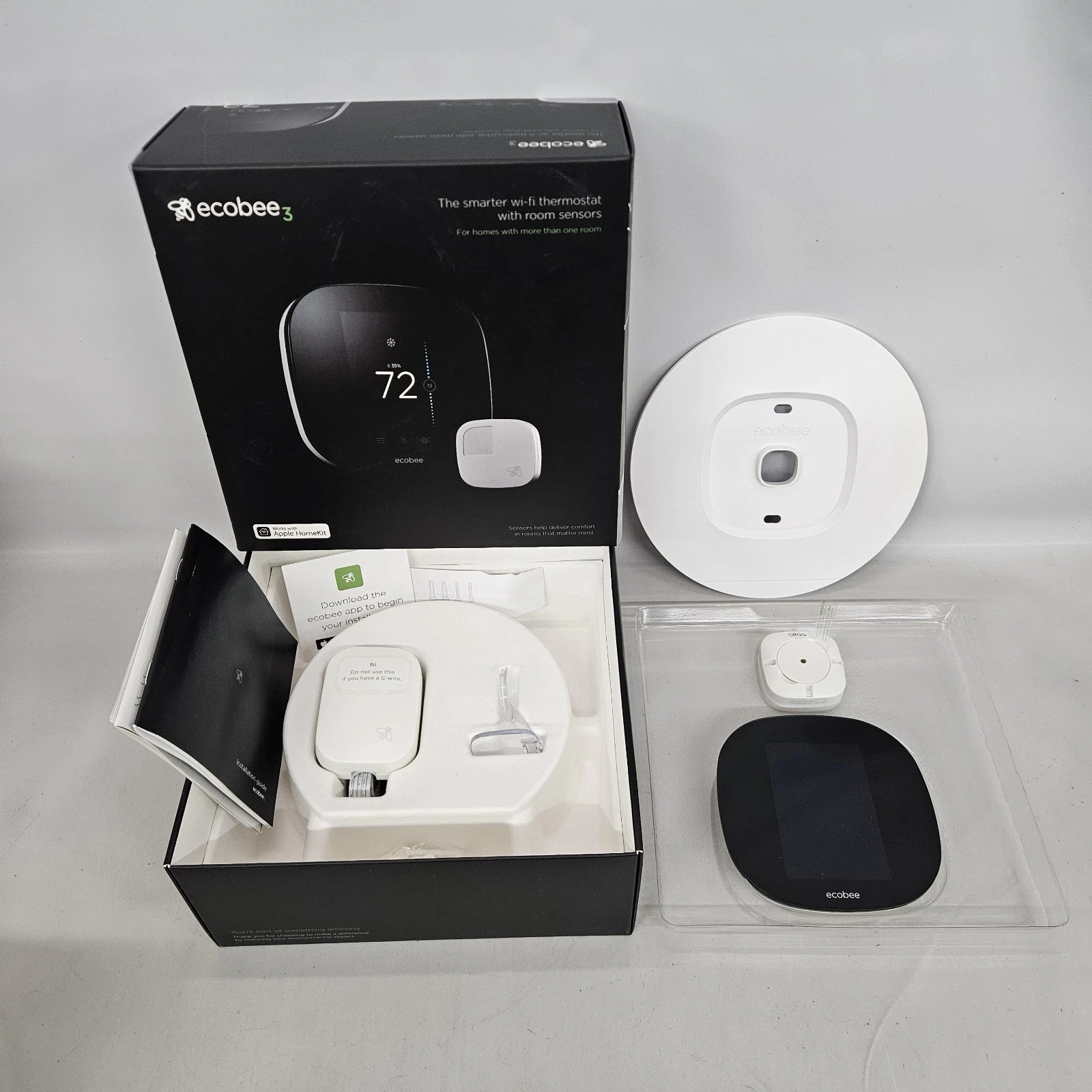 New Ecobee 3 Smart Thermostat w/ Room Sensor Model Number: EB-STATE3-02
Opens in a new window or tab