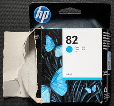 Genuine HP OEM 82 Cyan ink cartridge 69ml Open Box Inner Package Sealed C4911A
