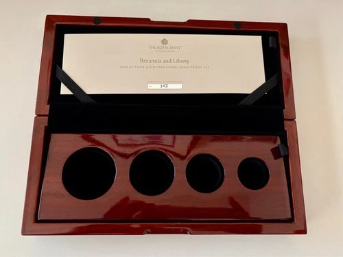 2025 Royal Mint Britannia Liberty 4 Coin Fractional Gold set EMPTY BOX