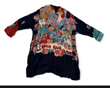 Vintage Carole Little Moulin Rouge Art To Wear Cover-up Jacket 10 / Large