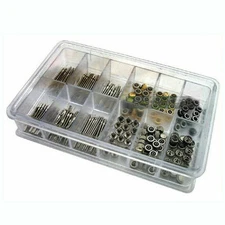 144Pack Multi-Size Steel Watch Stem+ Crown Assortment Watchmake Repair Parts Kit