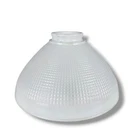 Vintage Corning White Milk Glass Waffle Pattern Lamp Shade 824110 2.25 In Fitter