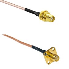 RG316 SSMA Female to RP-SMA Female Flange RF Cable Rapid-SHIP LOT
