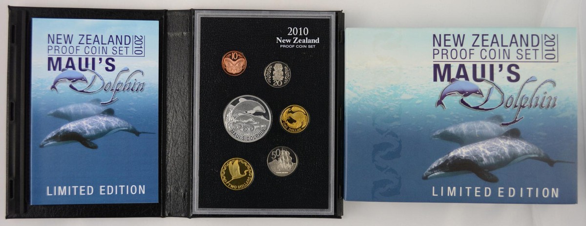 New Zealand - 2010 - Annual Proof Coin Set - Maui's Dolphin