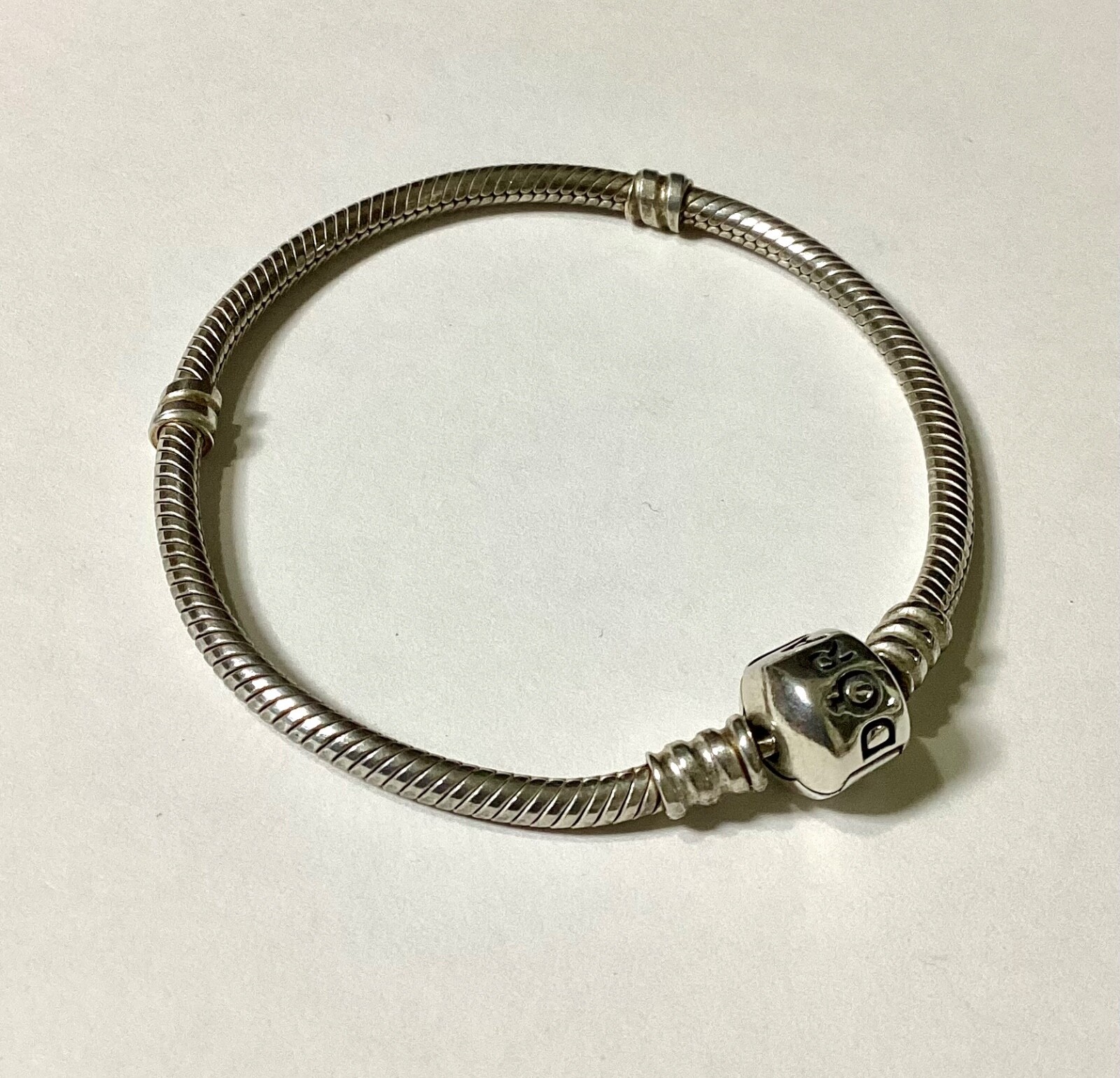 Pandora Silver Snake Chain Bracelet Length 17cms VGC s925 ALE Boxed Gift