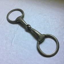 Antique French Link Loose Ring Nickel Alloys 6-1/4 Inch Snaffle 3-1/2"W 11.5"L