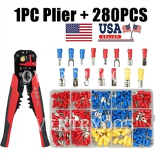 280x Cable Wire Electrical Terminals Kit Set Ratchet Crimper Plier Crimping Tool