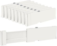 Drawer Dividers for Clothes 8 Pack, Adjustable 4" High Expandable from 11.6"-17"