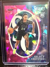 Jordan Hawkins Select Certified Pink And Teal RC Panini Select