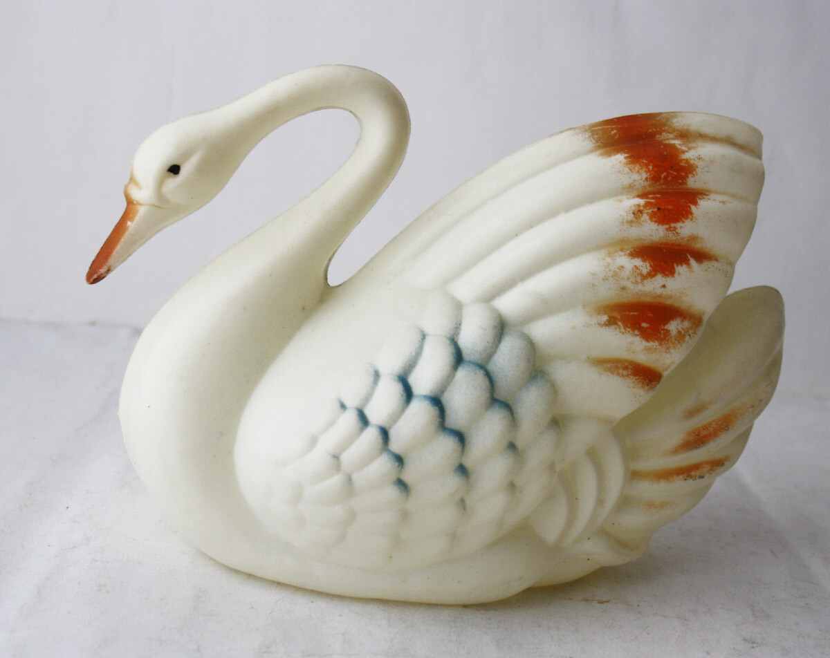 RARE VINTAGE 70'S SWAN GREEK PLASTIC TOY FIGURE 17cm/7