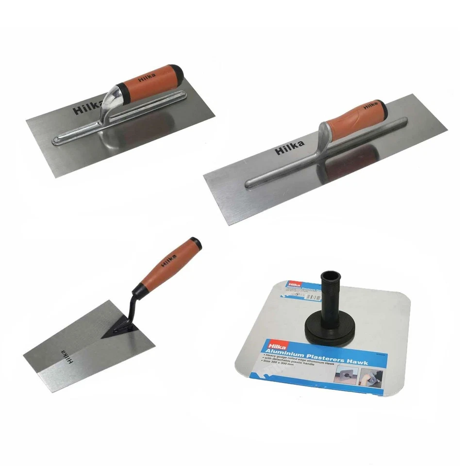 HILKA Plastering Trowel, Brick Trowel, Finishing Trowel, Hawk, Tools Set