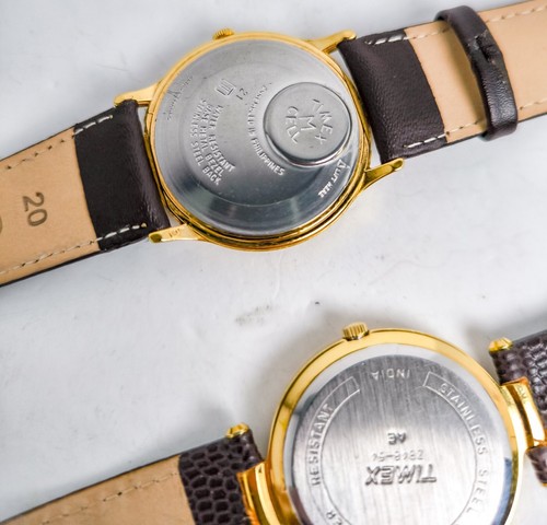 2x Timex Men's Gold-Tone Quartz Vintage Watches (Vista)-- Working - Picture 14 of 14