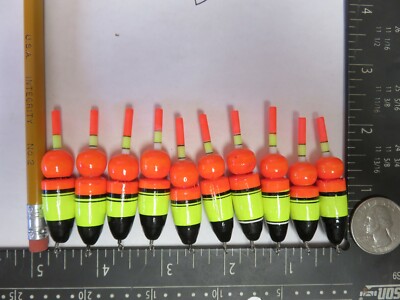 10 NEW WOOD SLIP FLOATS / BOBBERS PANFISH  ICE FISHING NO FREEZE UP ON LINE B243