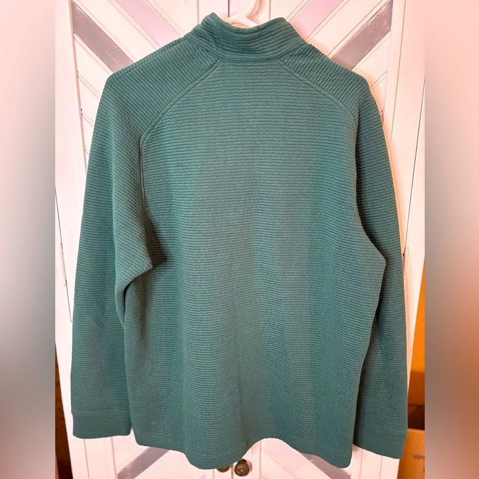 Suéter Chaqueta Pullover Manga Larga Cutter & Buck Para Hombre Grande Verde 1/4 Cremallera Foto 4 de 4