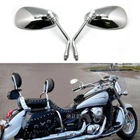 Motorcycle Side Mirrors 10MM Chrome For KAWASAKI Vulcan VN 900 CUSTOM & CLASSIC