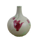 Antique K&G Keller & Guerin Luneville Art Pottery Vase Enameled Poppies France