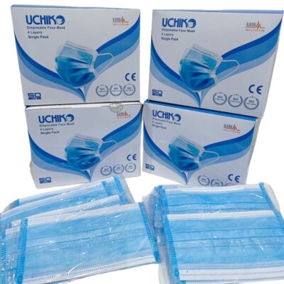 High Quality 4 Ply Disposable Face Masks  50 Pieces x 50boxes (2500 total masks)