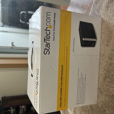 StarTech.com Dual Bay 3.5'' SATA Hard Drive Enclosure 2 Bay USB 3.0 RAID HDD 