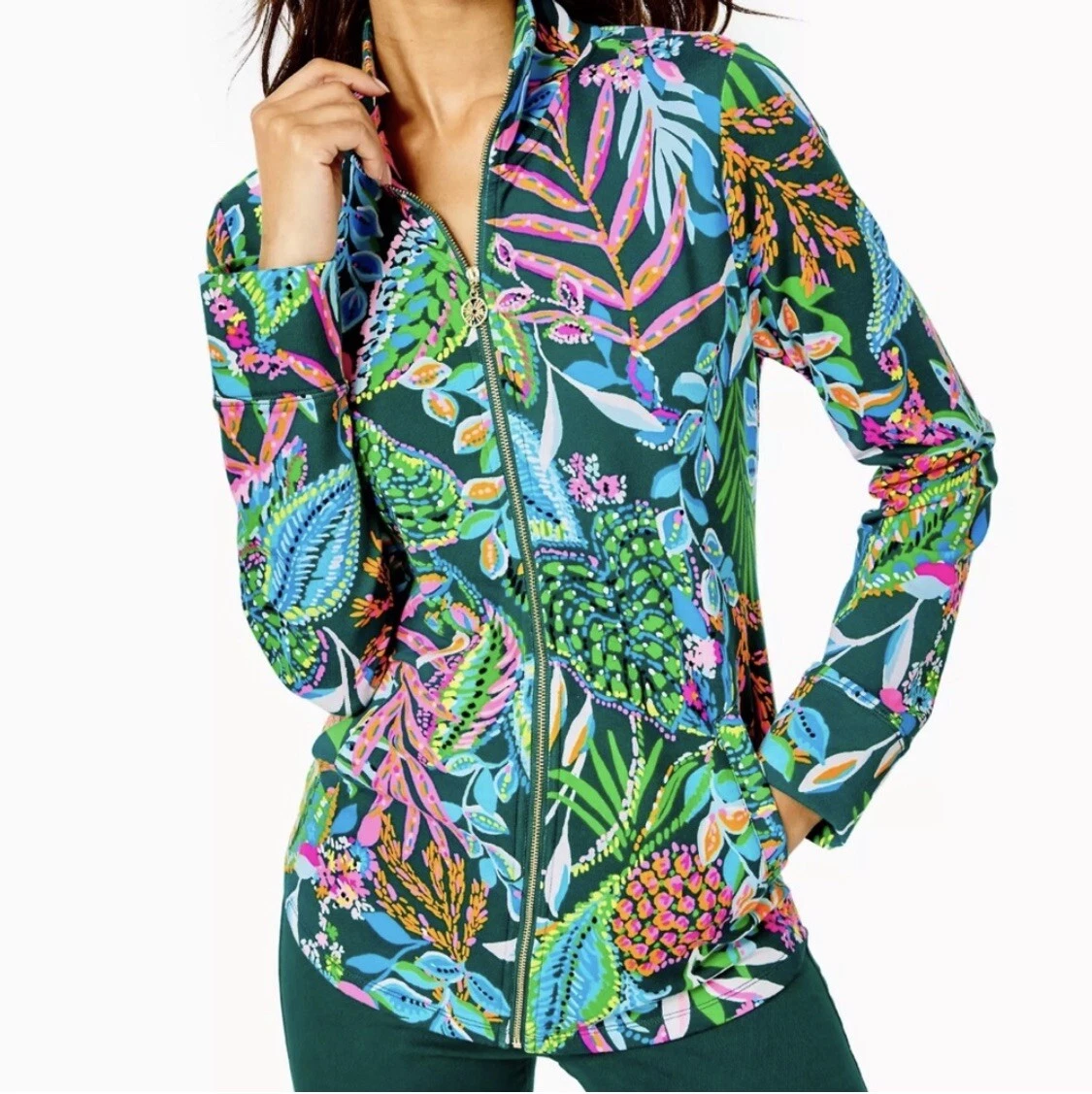 Lilly pulitzer zip up jacket hot sale