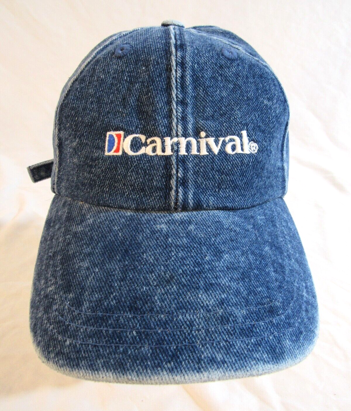 New Carnival Cruise Line Ships Embroidered Strap Back Blue Denim Hat O/S Cap