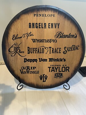 (Ky Multiple) Barrel Head Sign/ KY Bourbon Barrel Whiskey Head -Carved