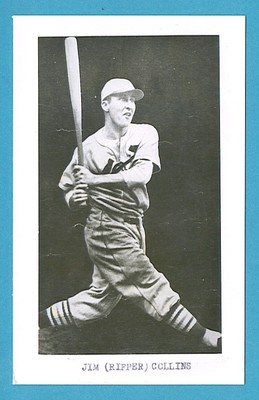 Jim Ripper Collins (Cardinals) Vintage Baseball Postcard With Name
