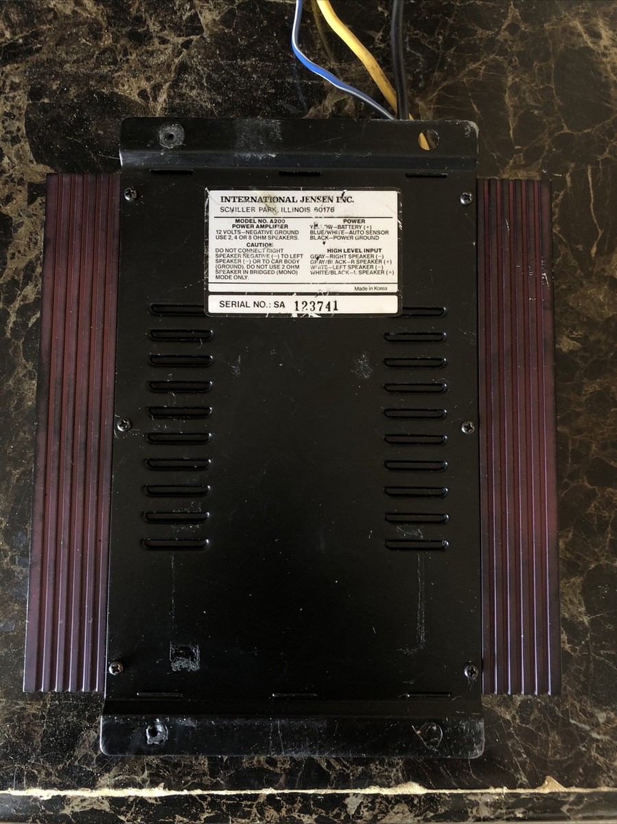 Jensen A200 200 Watt Total System Bridgeable Stereo Amplifier for