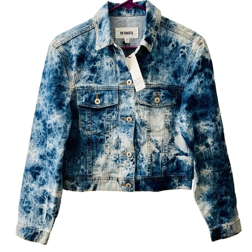 424 Fairfax Painted Trucker Denim Jacket Size Medium Green AW18 BB