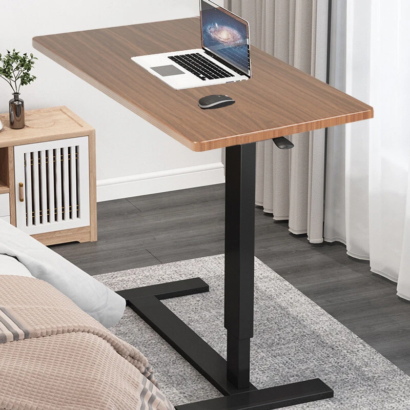 Ergonomic Mobile Table Large Laptop Desk Sofa Over Bed Side Nightstand On Wheels