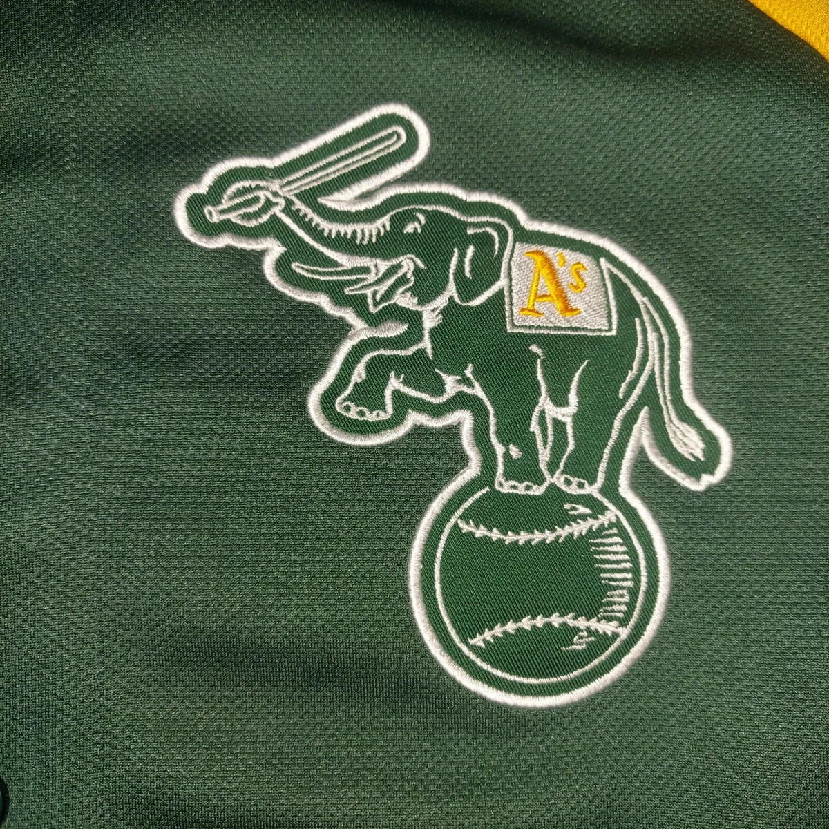 elephant on oakland a's uniform