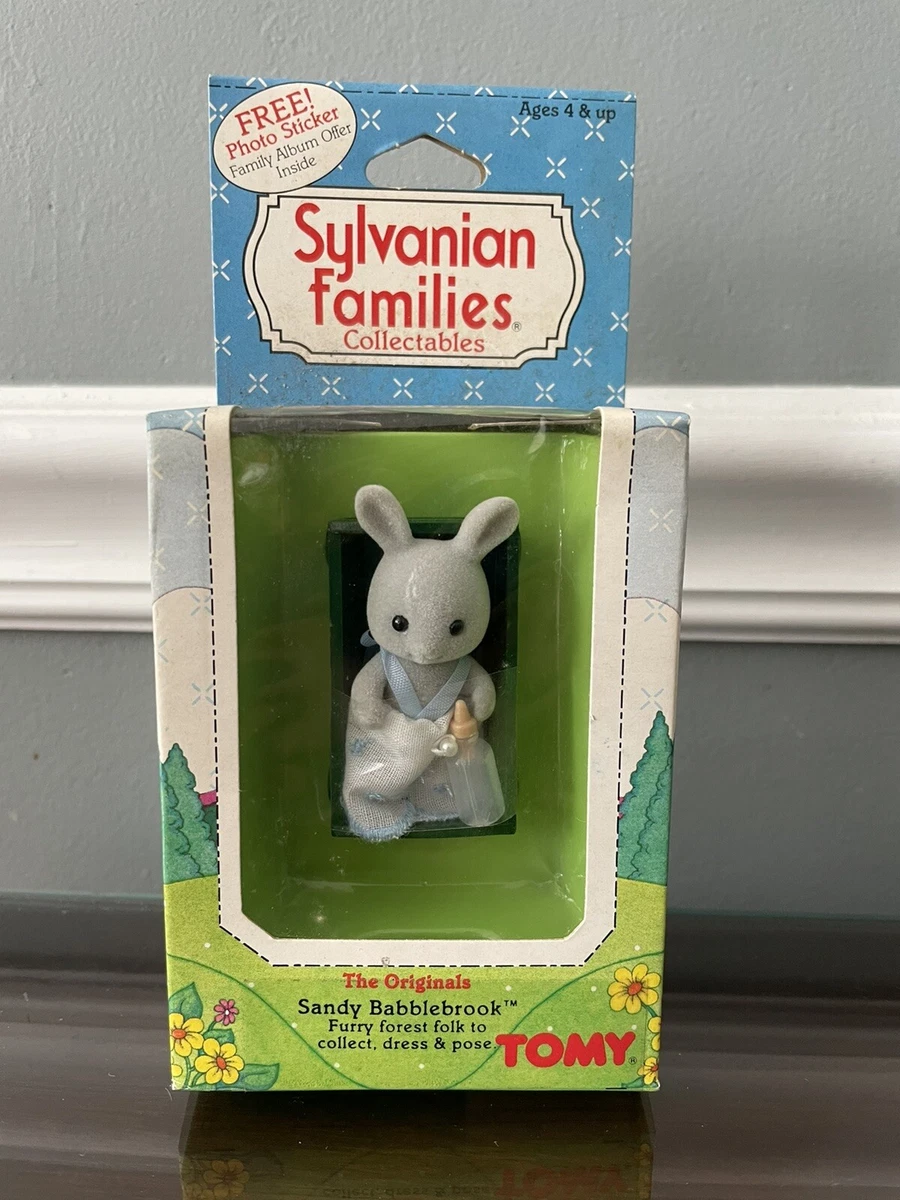 NEW Sylvanian Families Sandy Babblebrook Grey Bunny Boy Rabbit 1985