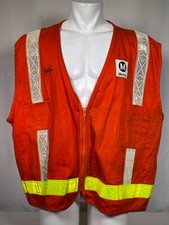 Metro Los Angeles MTA Safety Reflective Authentic Orange Vest Men's 6XL