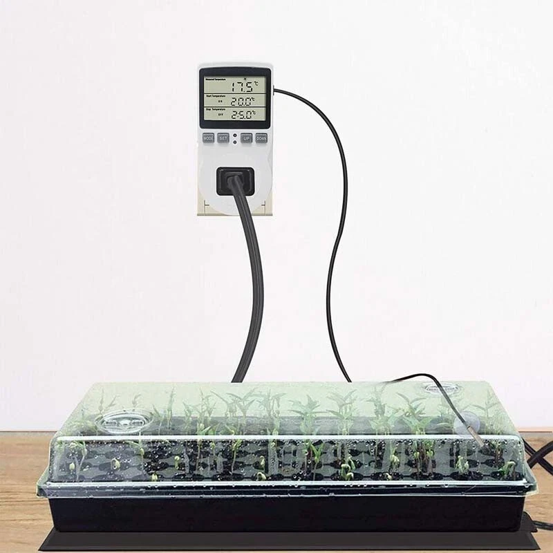 Termostato digital enchufe de salida controlador de temperatura calefacción refrigeración con sonda Foto 4 de 4