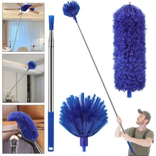 Microfiber & Cobweb Duster Cleaning Brush Ceiling Fan Cleaner Kit Extension Pole