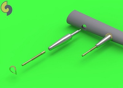 20mm HISPANO MK II BARRELS TO EARLY TYPHOON MK Ib (4 Stück) #72064 1/72 Master