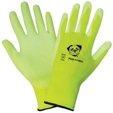 PUG11 Polyurethane/Nylon Glove, Work, Large, White Case of 144 ,Yellow